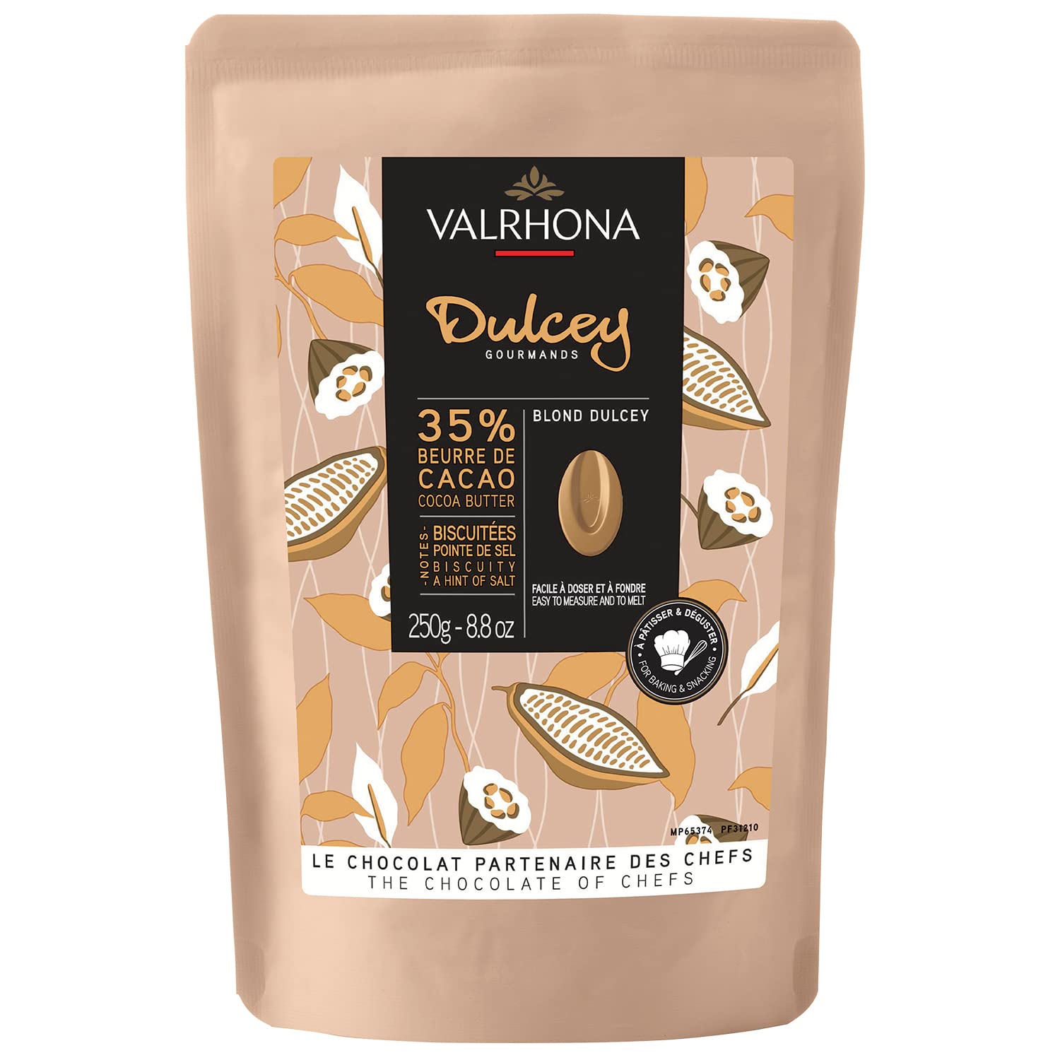 Valrhona Premium French Baking Blonde Chocolate Discs