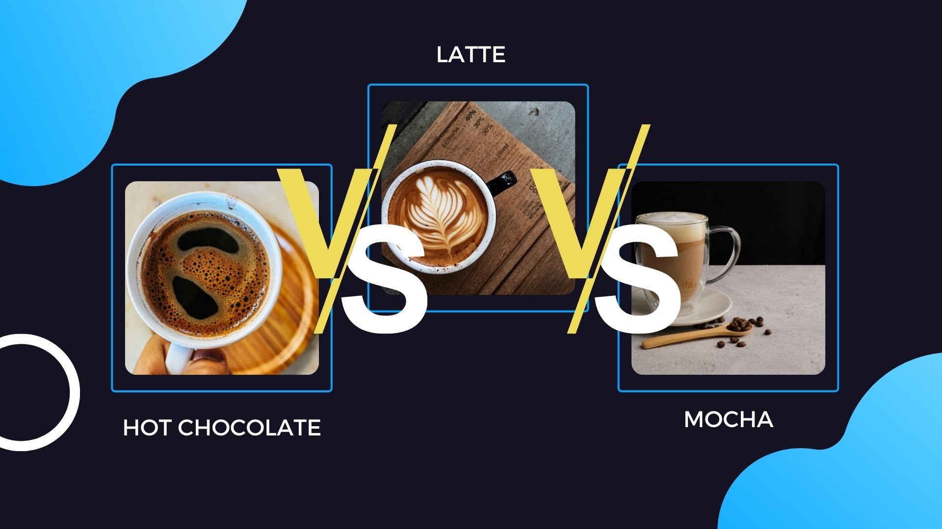 mocha vs latte vs chocolate